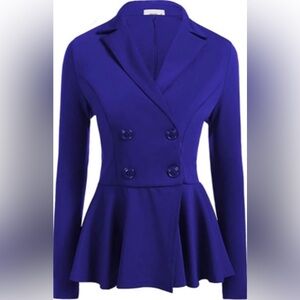 NWT! Yunclos- Royal Blue Women’s Blazer. Size Medium.